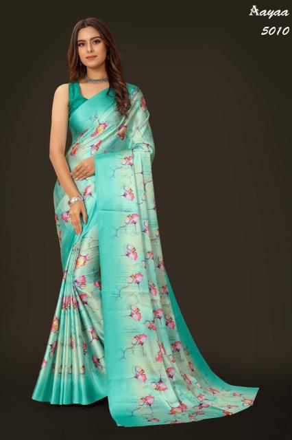 Aayaa Aaradhna 5 Digital Print Japan Satin Saree Collection