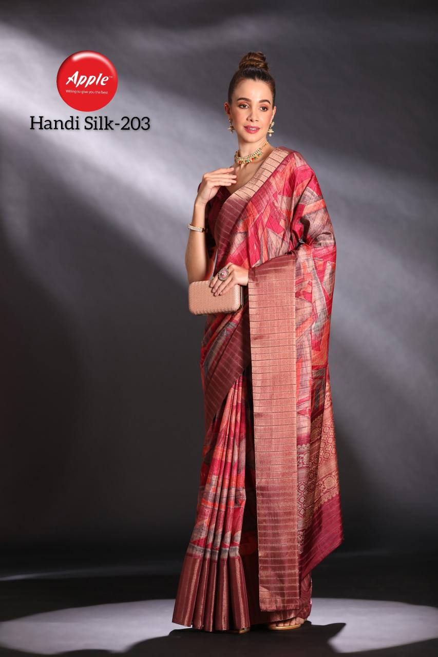 Apple Handi Silk Vol 2 Printed Silk Saree Collection