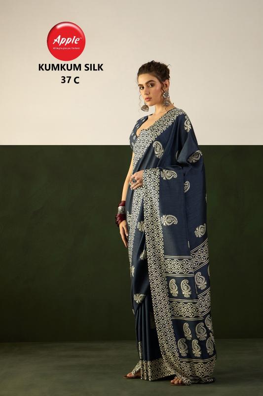 Apple Kumkum 37 Cotton Blend Printed Saree Collection