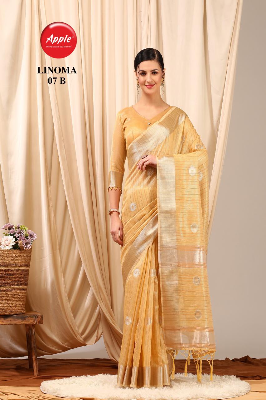 Apple Linoma 07 Linen Woven Designer Saree Collection