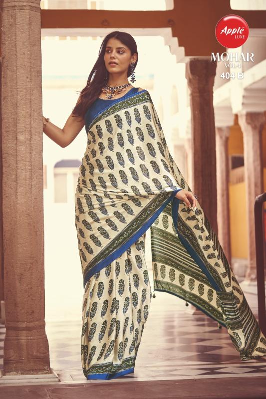 Apple Mohar Vol 4 Crepe Printed Saree Collection