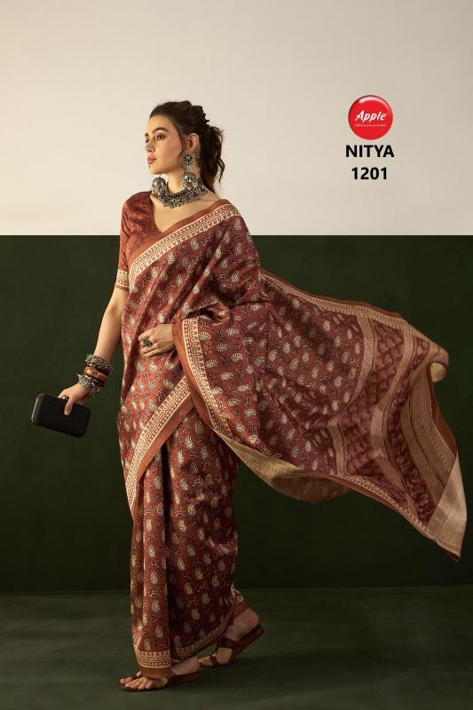 Apple Nitya Silk 12 Bhagalpuri Silk Printed Saree Collection