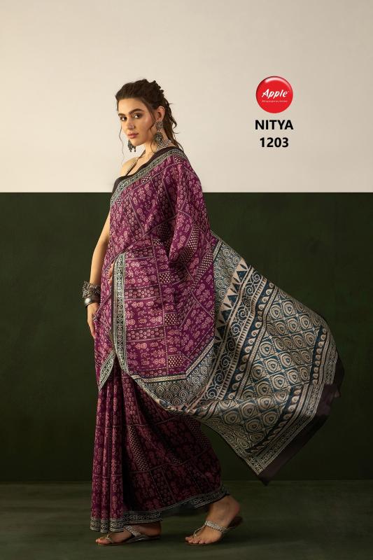 Apple Nitya Silk 12 Bhagalpuri Silk Printed Saree Collection