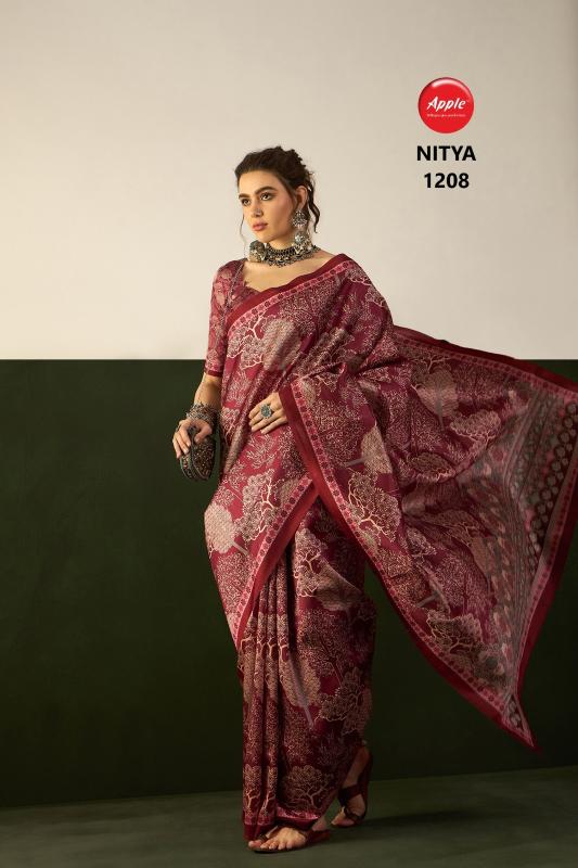 Apple Nitya Silk 12 Bhagalpuri Silk Printed Saree Collection