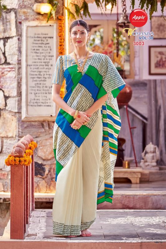 Apple Womaniya Vol 30 Silk Printed Saree Collection