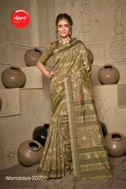 Apple Womniya Vol 20 New Styles Bhagalpuri Silk Saree Collection