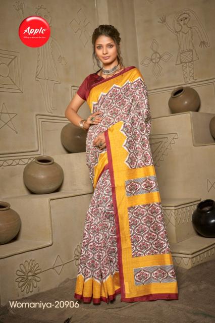 Apple Womniya Vol 20 New Styles Bhagalpuri Silk Saree Collection