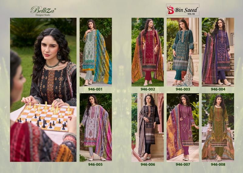 Belliza Bin Saeed Vol 5 Cotton Digital Printed Dress Material