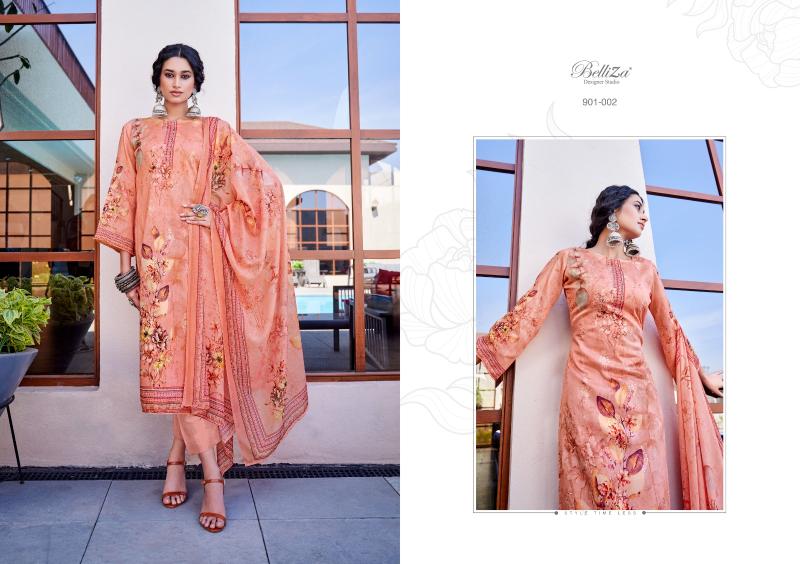 Belliza Naazia Cotton Digital Printed Dress Material Collection