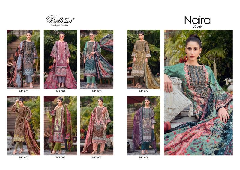 Belliza Naira Vol 64 Cotton Printed Dress Material Collection