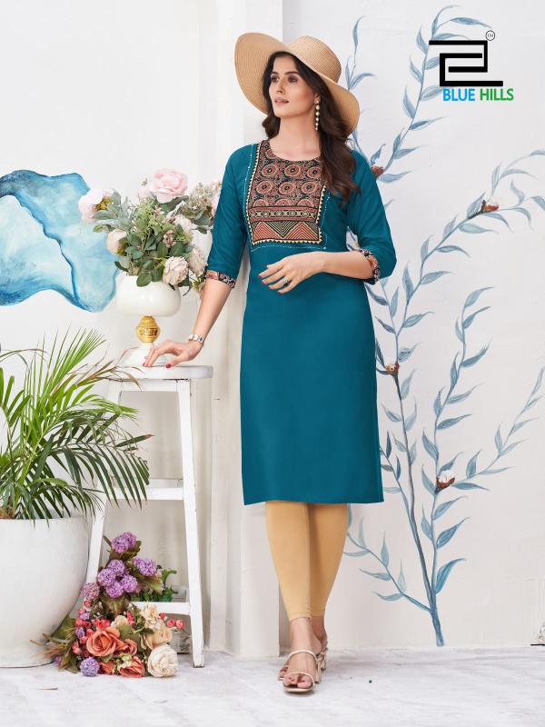 Blue Hills Cadbury Designer Rayon Kurti Collection