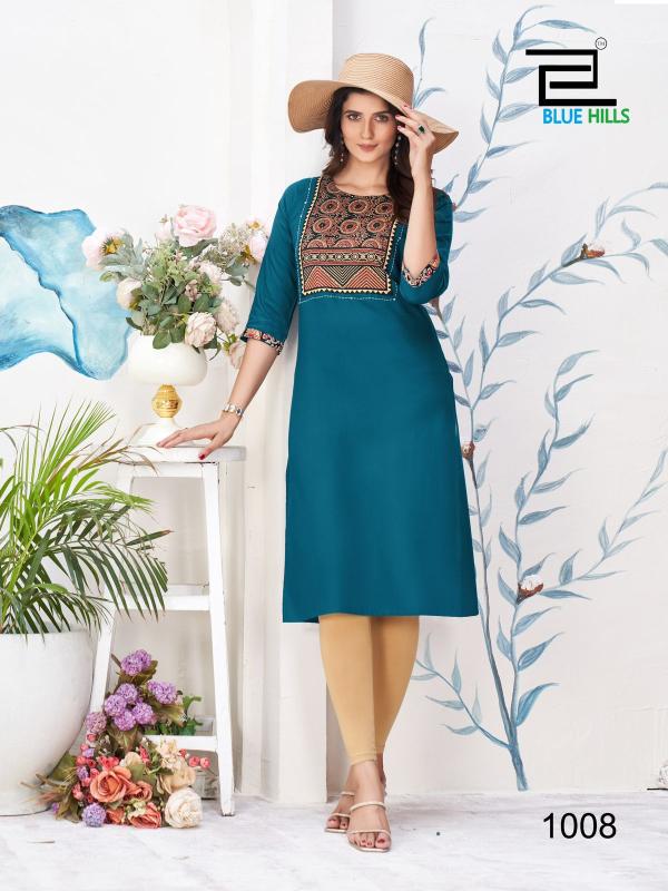 Blue Hills Cadbury Designer Rayon Kurti Collection