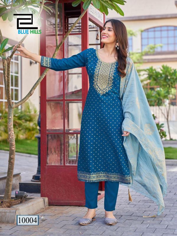 Blue Hills Royal Touch Vol 10 Nx Rayon Kurti Bottom With Dupatta