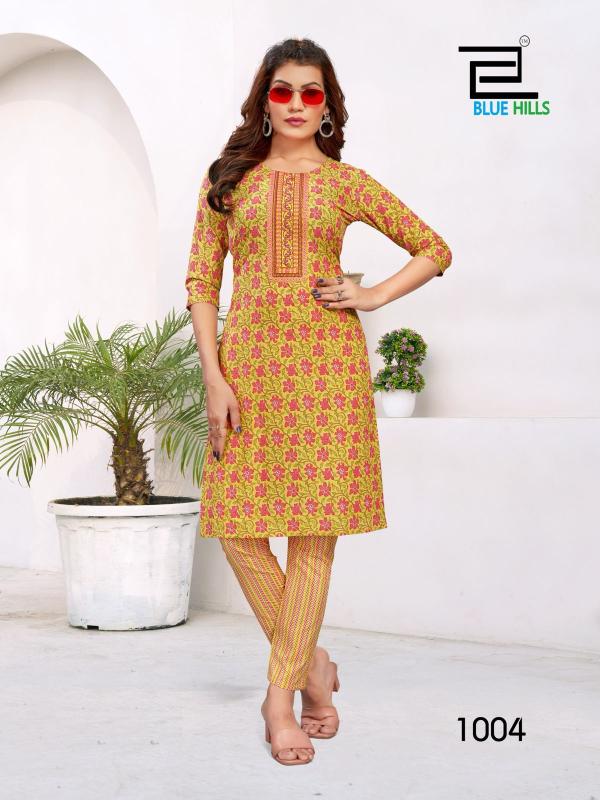 Blue Hills Sameera Cotton Cambric Kurti With Botttom Collection