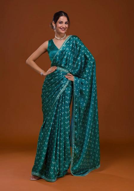 Bt 4002 Beautiful Designer Japan Satin Saree Collection