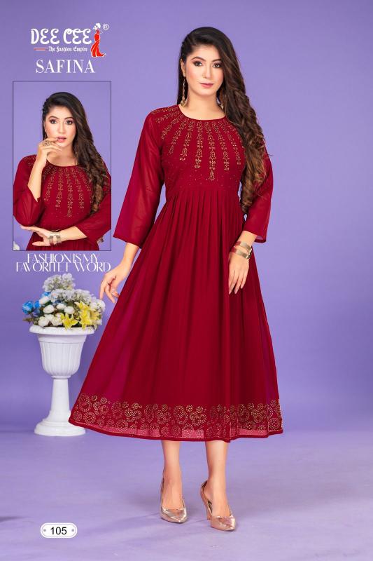 Deecee Safina Geogette Long Kurti Collection