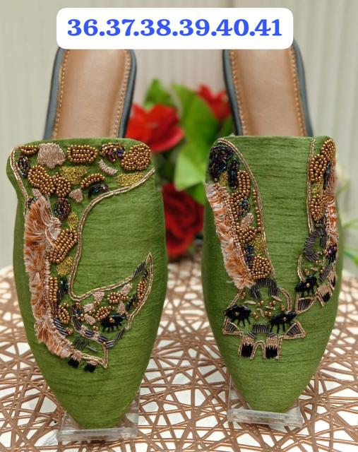 Embroidered Flat Mules Summer Collection