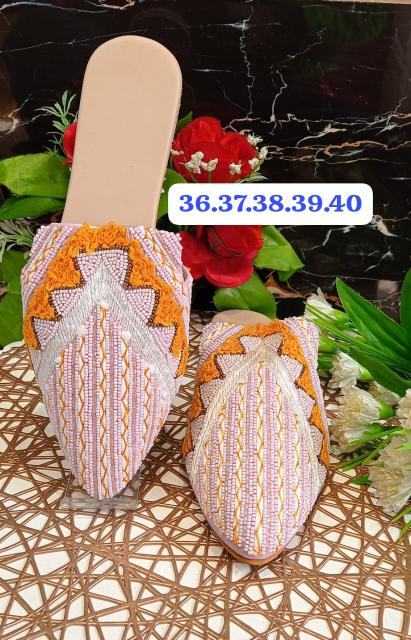 Embroidered Flat Mules Summer Collection