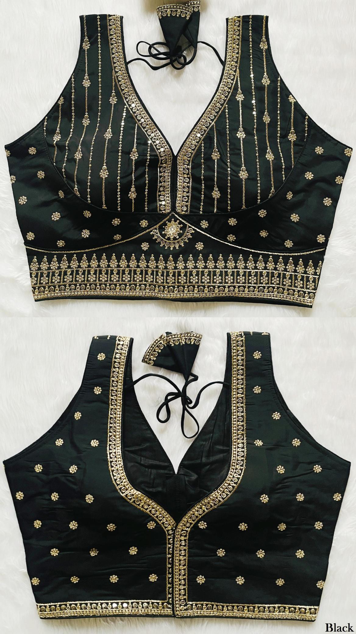 Fab Radha 303 Roman Silk Embroidered Blouse Collection