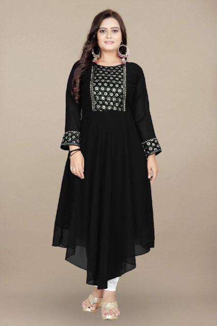 Falak Vol 4 Georgette Fancy Embroidered Kurti Collection