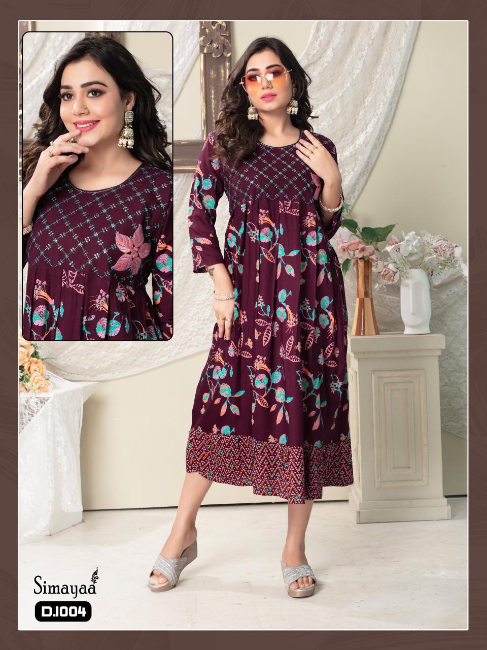 Fashion Talk Simayaa Foil Printed Kurti Collection