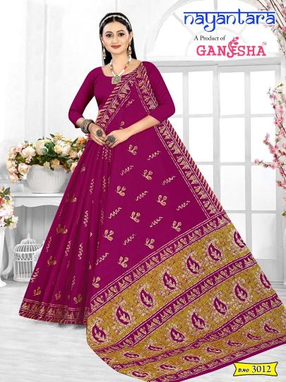 Ganesha Nayantara Vol 3 Cotton Printed Saree Collection