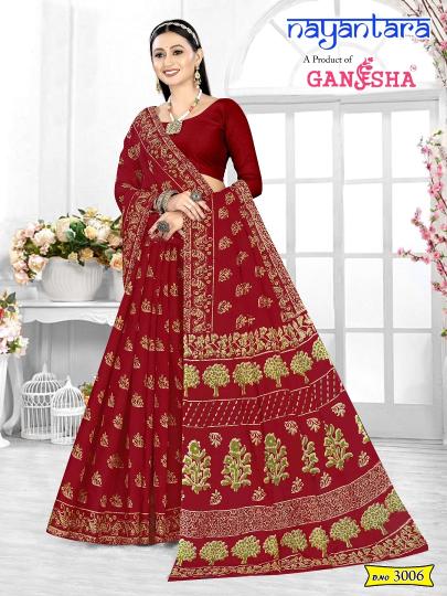 Ganesha Nayantara Vol 3 Cotton Printed Saree Collection