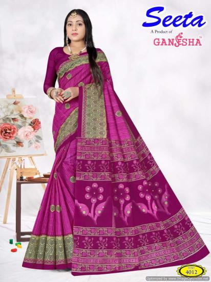 Ganesha Seeta Vol 4 Cotton Printed Saree Collection