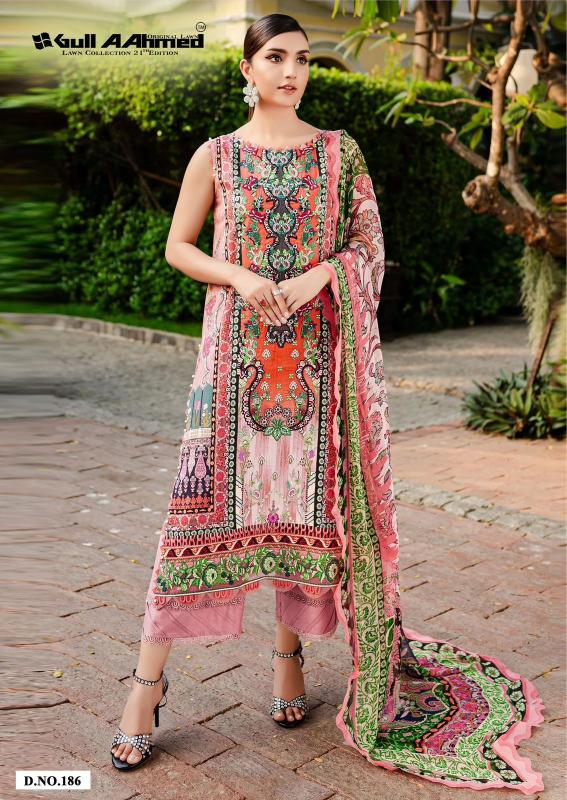 Gull A Ahmed Lawn Vol 21 Lawn Cotton Dress Material