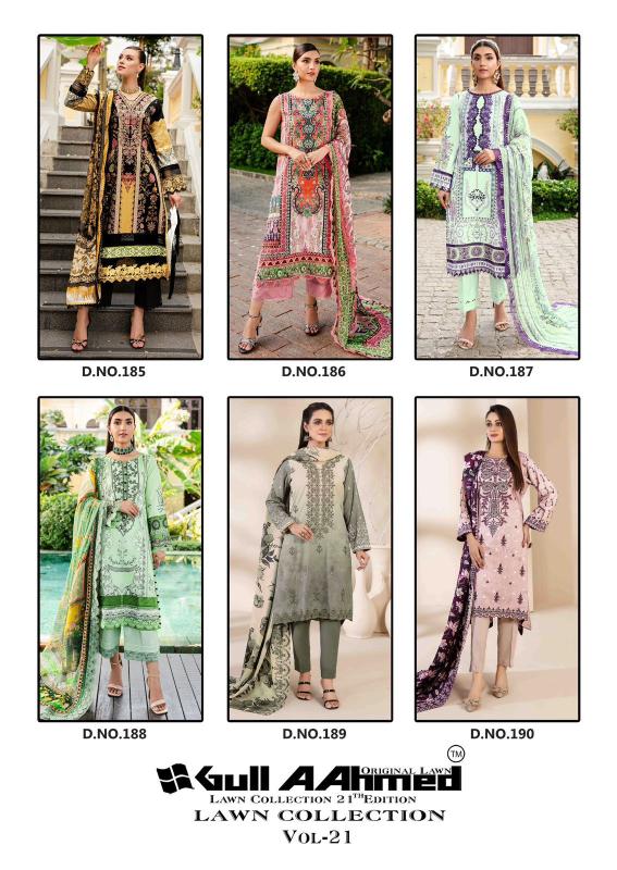 Gull A Ahmed Lawn Vol 21 Lawn Cotton Dress Material