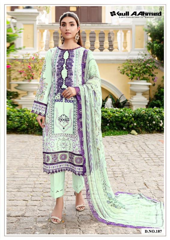 Gull A Ahmed Lawn Vol 21 Lawn Cotton Dress Material