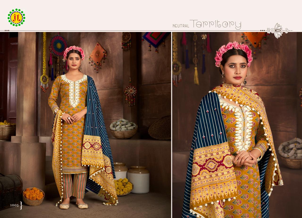 Jt Kalki Cotton Fancy Dress Material Collection