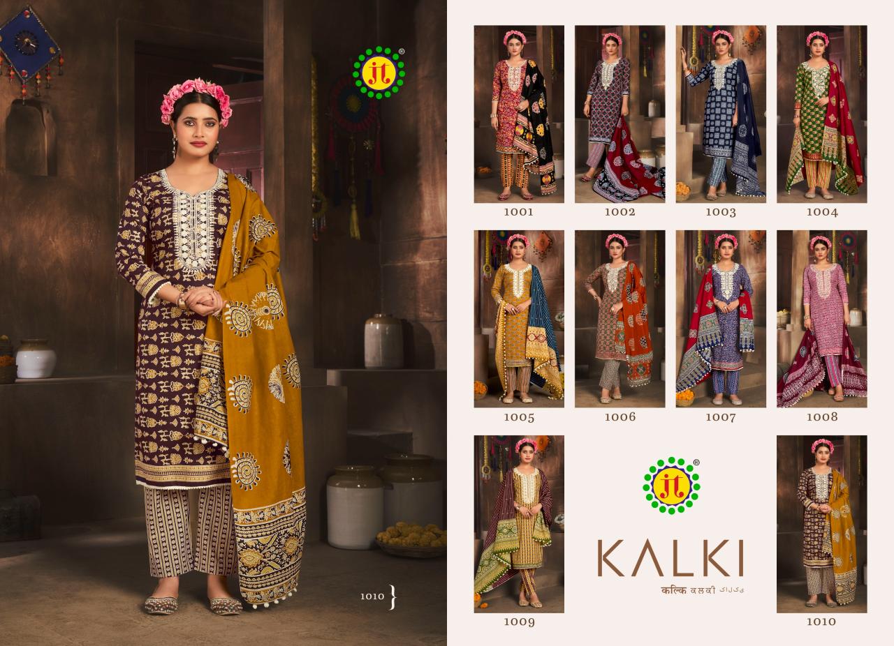 Jt Kalki Cotton Fancy Dress Material Collection