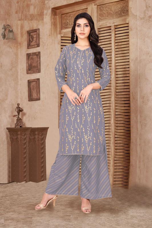 Kayra Rayon Foil Printed kurti With Plazoo Collection