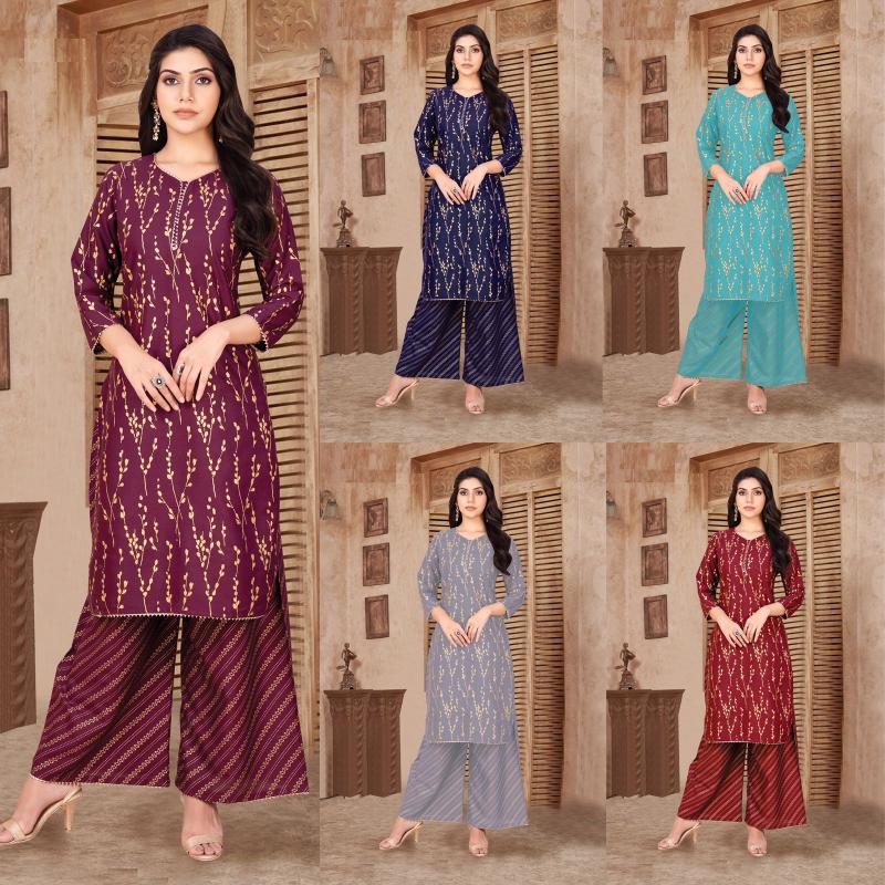 Kayra Rayon Foil Printed kurti With Plazoo Collection