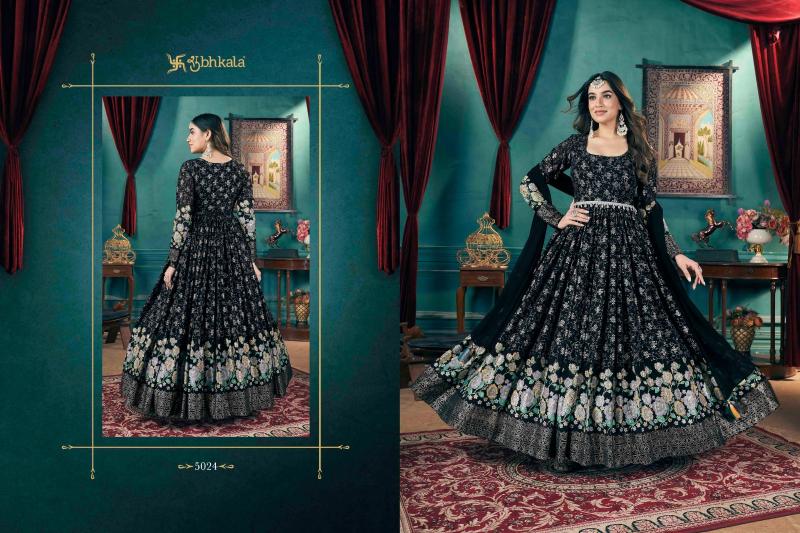 Kf Flory Vol 46 Foil Printed Gown With Dupatta Collection