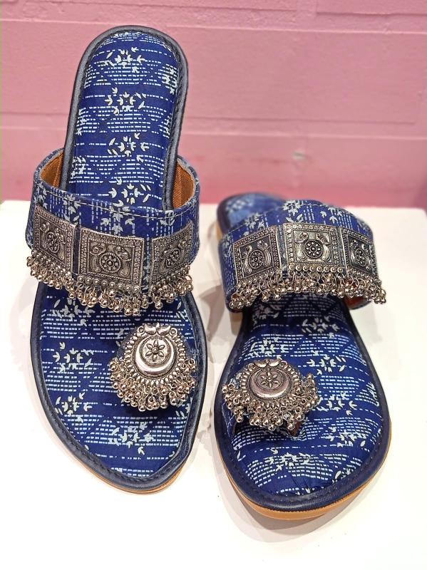 Latest Jewel Embellished Printed Chappals Collection