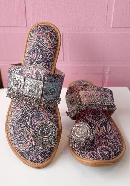 Latest Jewel Embellished Printed Chappals Collection