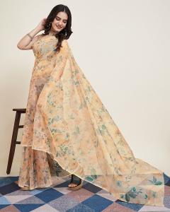 Maahi 132 Party Wear Flower Printed Super Net Saree Collection