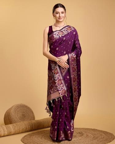 Maahi 143 Jari Weaving Work Banarasi Silk Saree