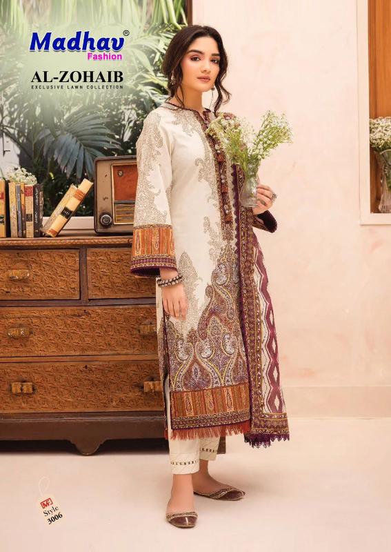 Madhav Al Zohaib Vol 3 Lawn Cotton Dress Material Collection