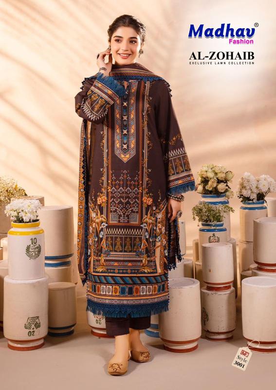 Madhav Al Zohaib Vol 3 Lawn Cotton Dress Material Collection