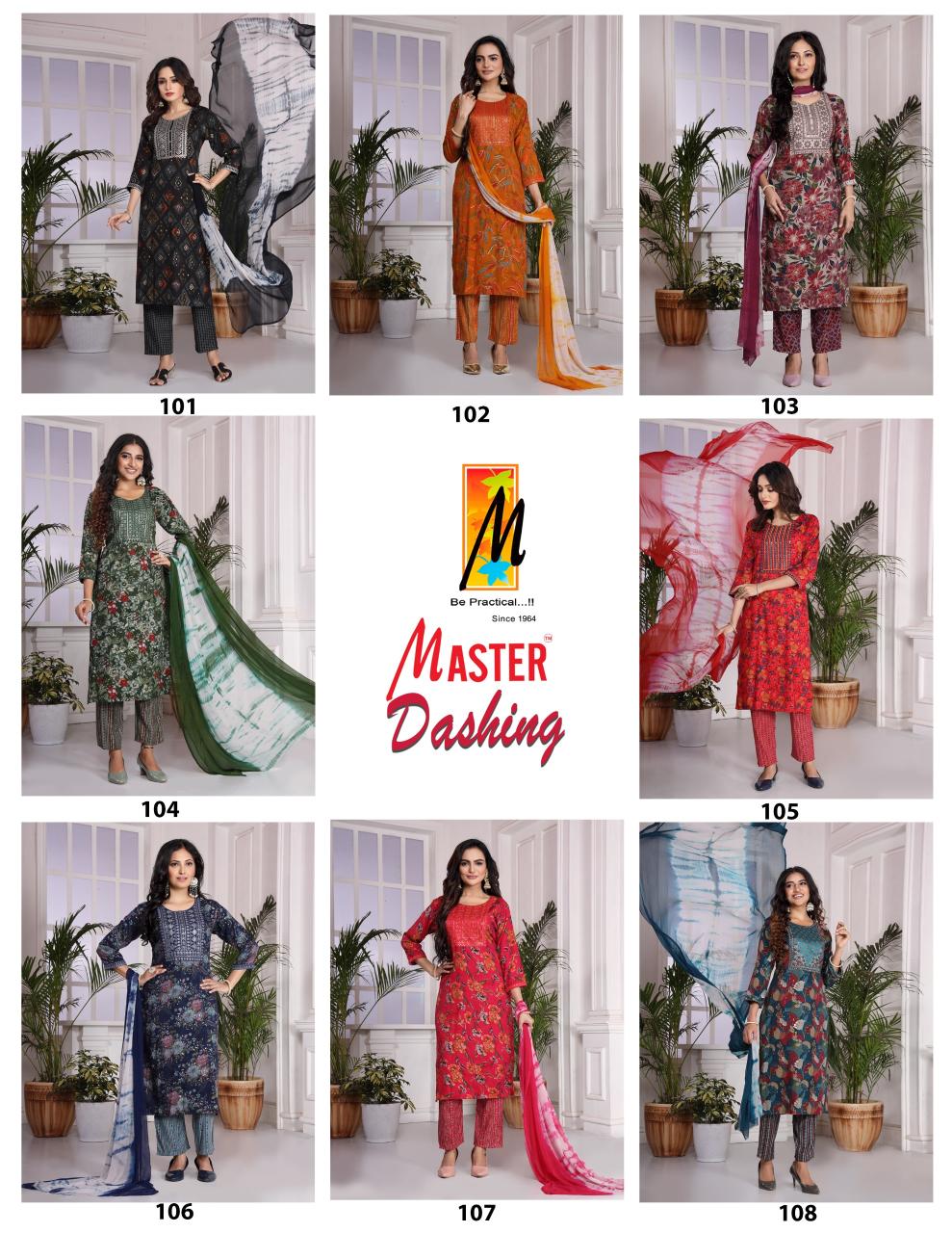 Master Dashing Printed Kurti Bottom With Dupatta Collection