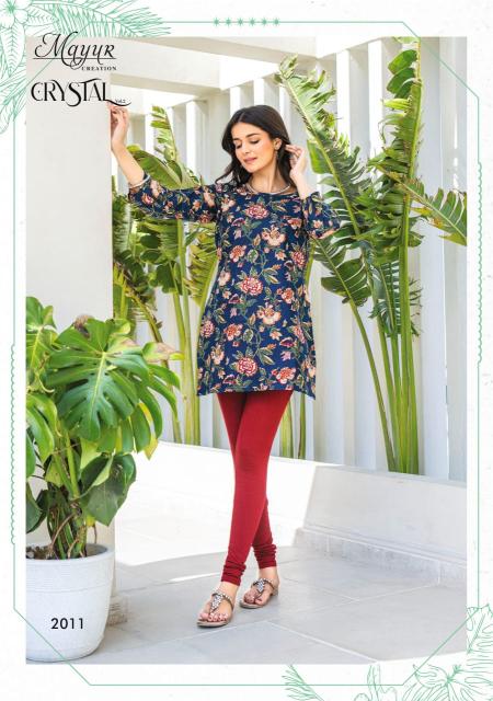 Mayur Crystal Vol 2 Fancy Printed Tunic Top Collection