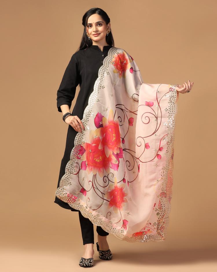 Mirror Organza Sequance Dupatta