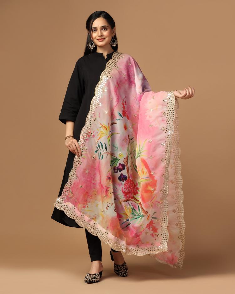 Mirror Organza Sequance Dupatta