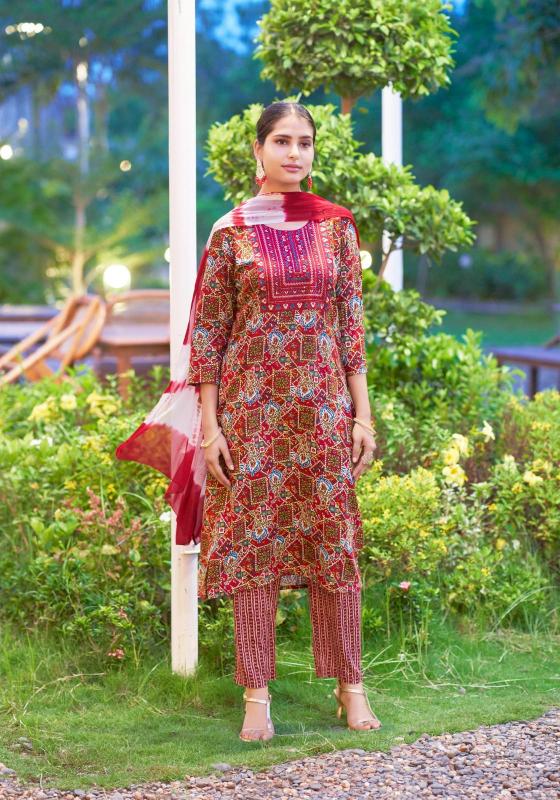 Mystic 9 Suman Vol 1 Kurti Bottom With Dupatta Collection