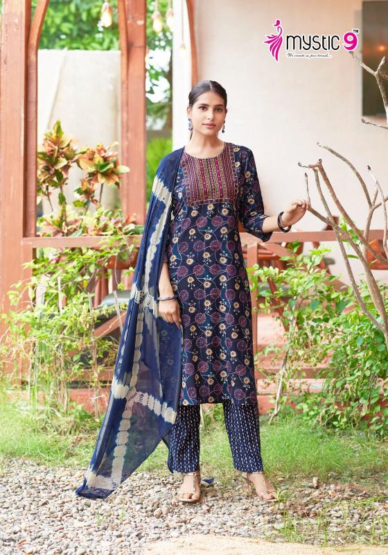 Mystic 9 Suman Vol 1 Kurti Bottom With Dupatta Collection