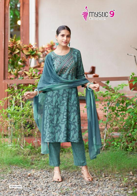 Mystic 9 Suman Vol 1 Kurti Bottom With Dupatta Collection