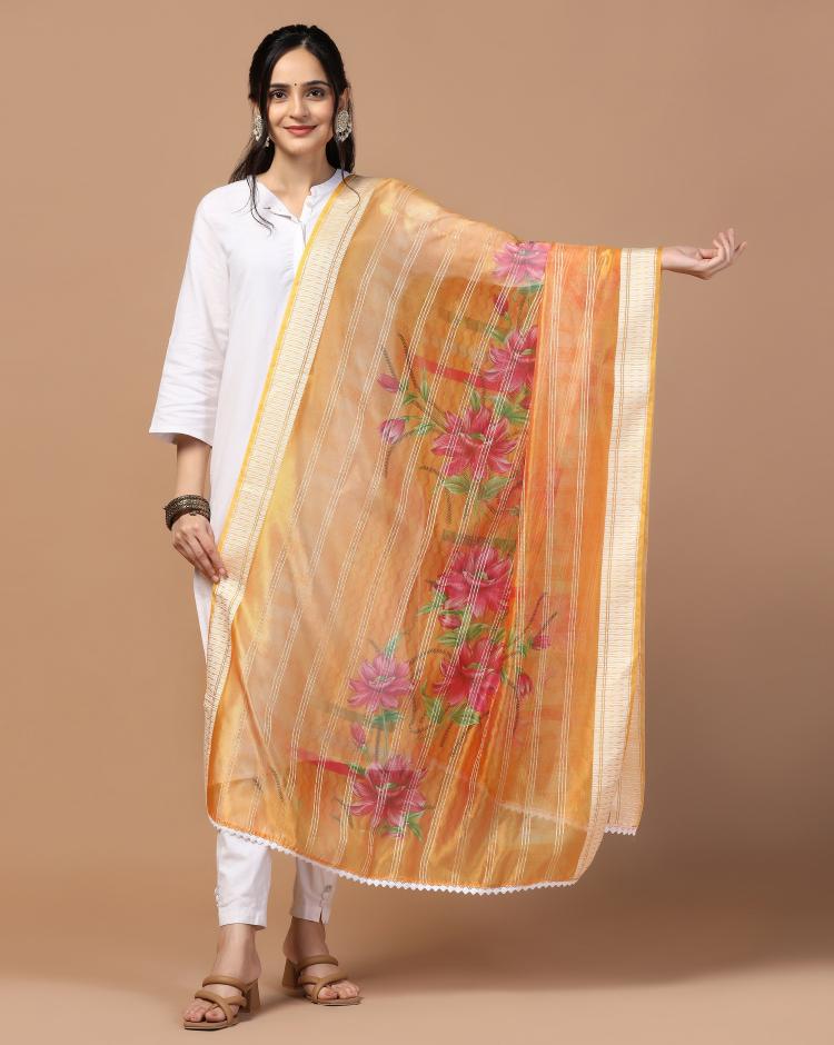 Organza Loom Crochet Dupatta